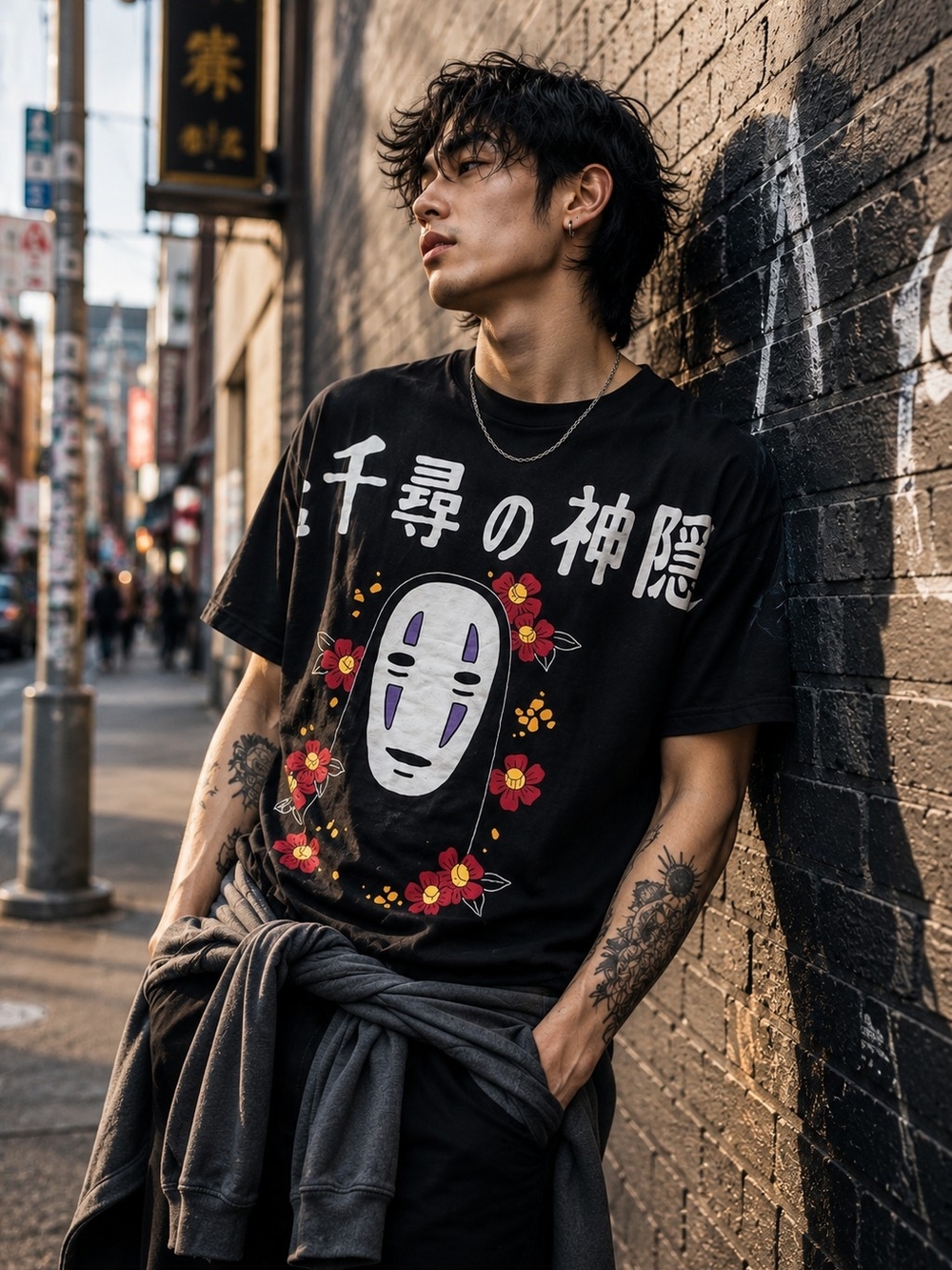 Studio Ghibli Spirited Away No Face Floral Tee - Super Hard To Find!